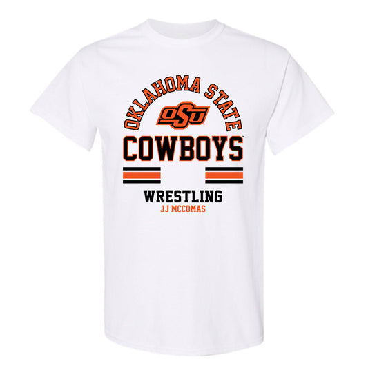 Oklahoma State - NCAA Wrestling : JJ Mccomas - Classic Fashion Shersey T-Shirt-0