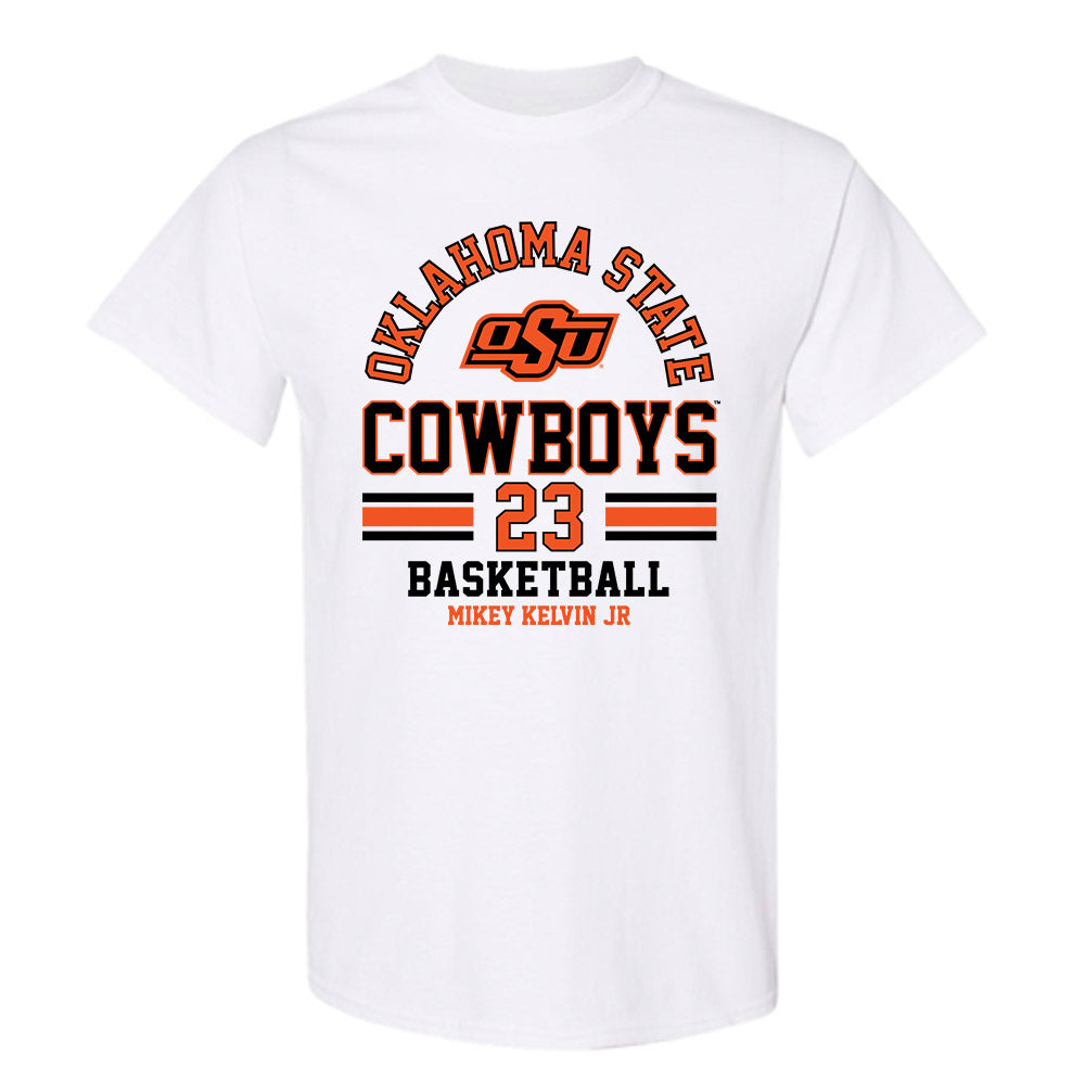 Oklahoma State - NCAA Men's Basketball : Mikey Kelvin Jr - Classic Fashion Shersey T-Shirt-0