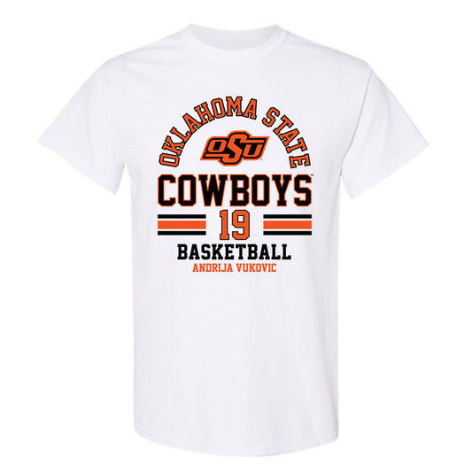 Oklahoma State - NCAA Men's Basketball : Andrija Vukovic - Classic Fashion Shersey T-Shirt-0