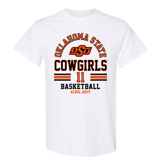 Oklahoma State - NCAA Women's Basketball : Achol Akot - Classic Fashion Shersey T-Shirt-0