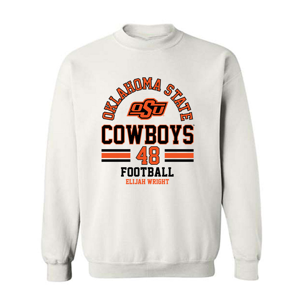 Oklahoma State - NCAA Football : Elijah Wright - Classic Fashion Shersey Crewneck Sweatshirt