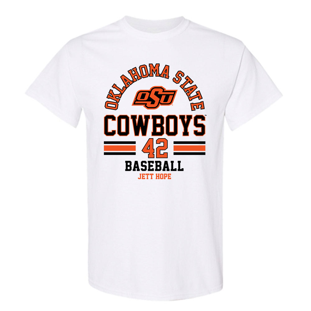 Oklahoma State - NCAA Baseball : Jett Hope - Classic Fashion Shersey T-Shirt-0