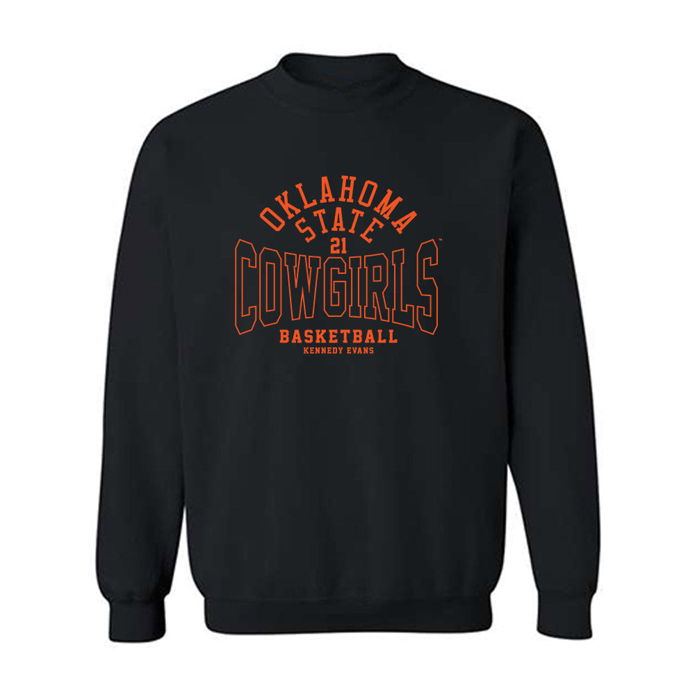 Oklahoma State - NCAA Women's Basketball : Kennedy Evans - Classic Fashion Shersey Crewneck Sweatshirt-0