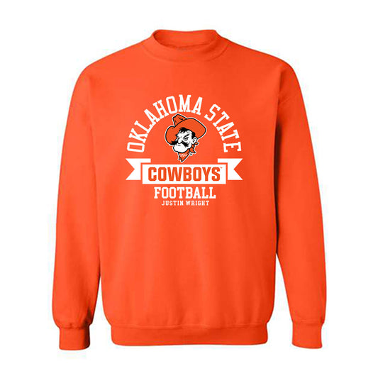 Oklahoma State - NCAA Football : Justin Wright - Classic Fashion Shersey Crewneck Sweatshirt