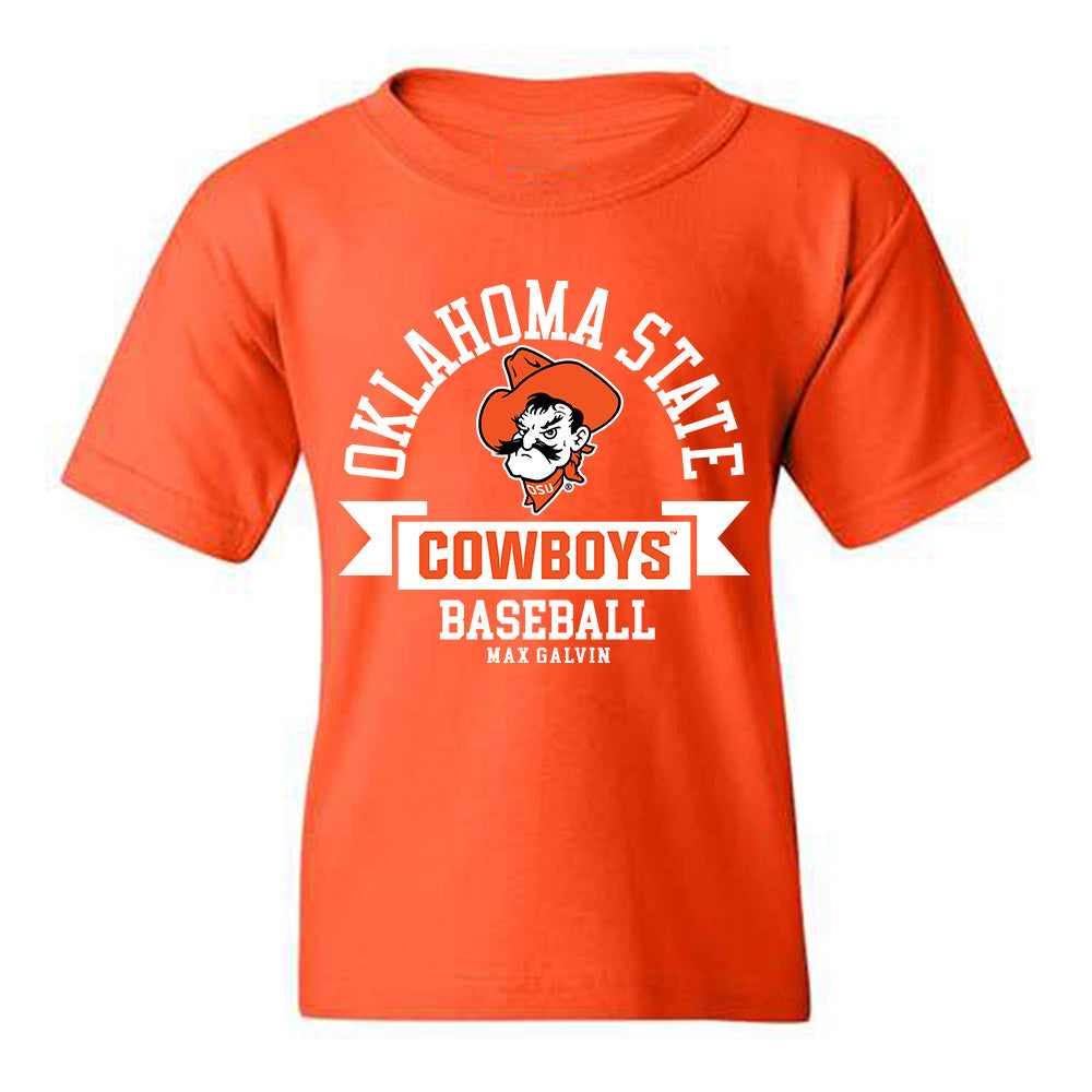 Oklahoma State - NCAA Baseball : Max Galvin - Classic Fashion Shersey Youth T-Shirt