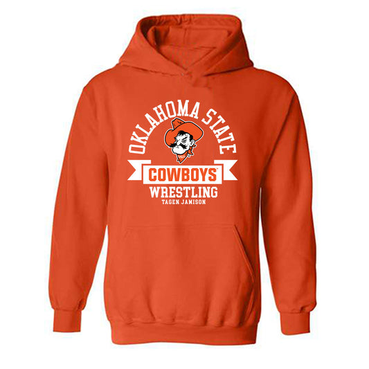 Oklahoma State - NCAA Wrestling : Tagen Jamison - Classic Fashion Shersey Hooded Sweatshirt