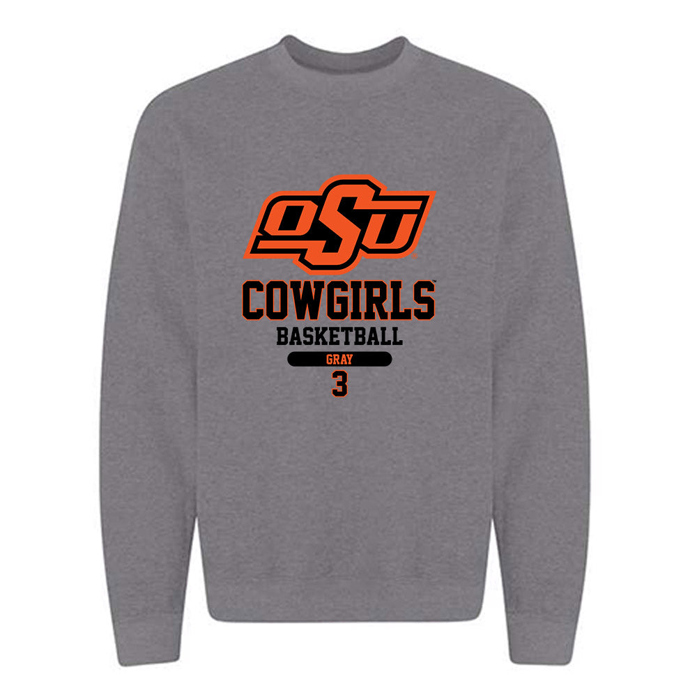 Oklahoma State - NCAA Women's Basketball : Micah Gray - Classic Fashion Shersey Crewneck Sweatshirt-0