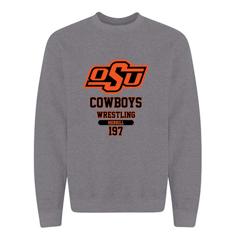 Oklahoma State - NCAA Wrestling : Cody Merrill - Classic Fashion Shersey Crewneck Sweatshirt-0