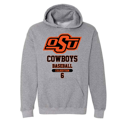 Oklahoma State - NCAA Baseball : Drew Culbertson - Classic Fashion Shersey Hooded Sweatshirt-0