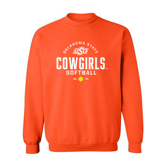 Oklahoma State - NCAA Softball : Jayelle Austin - Sports Shersey Crewneck Sweatshirt-0