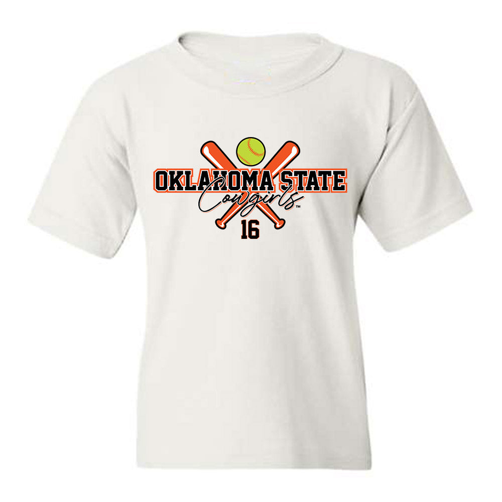 Oklahoma State - NCAA Softball : Katie Kutz - Youth T-Shirt Sports Shersey