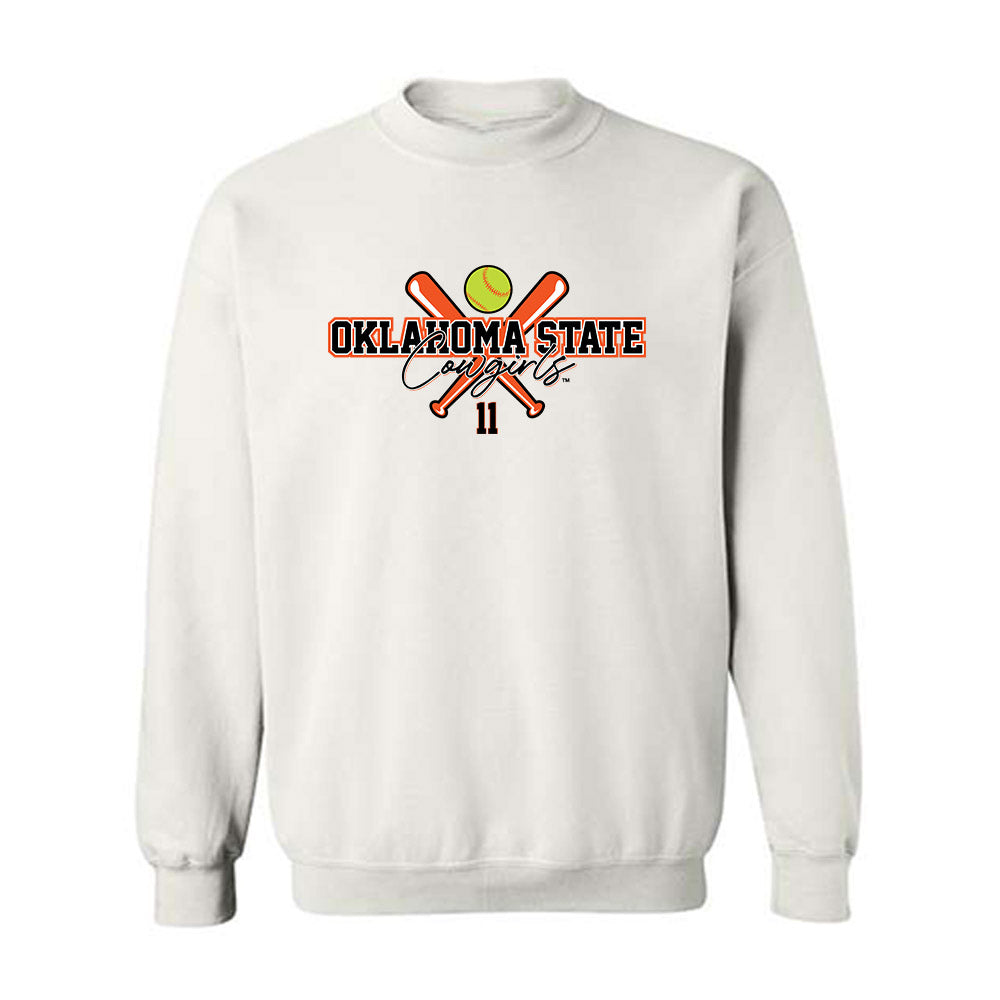 Oklahoma State - NCAA Softball : Preslee Downing - Sports Shersey Crewneck Sweatshirt-0