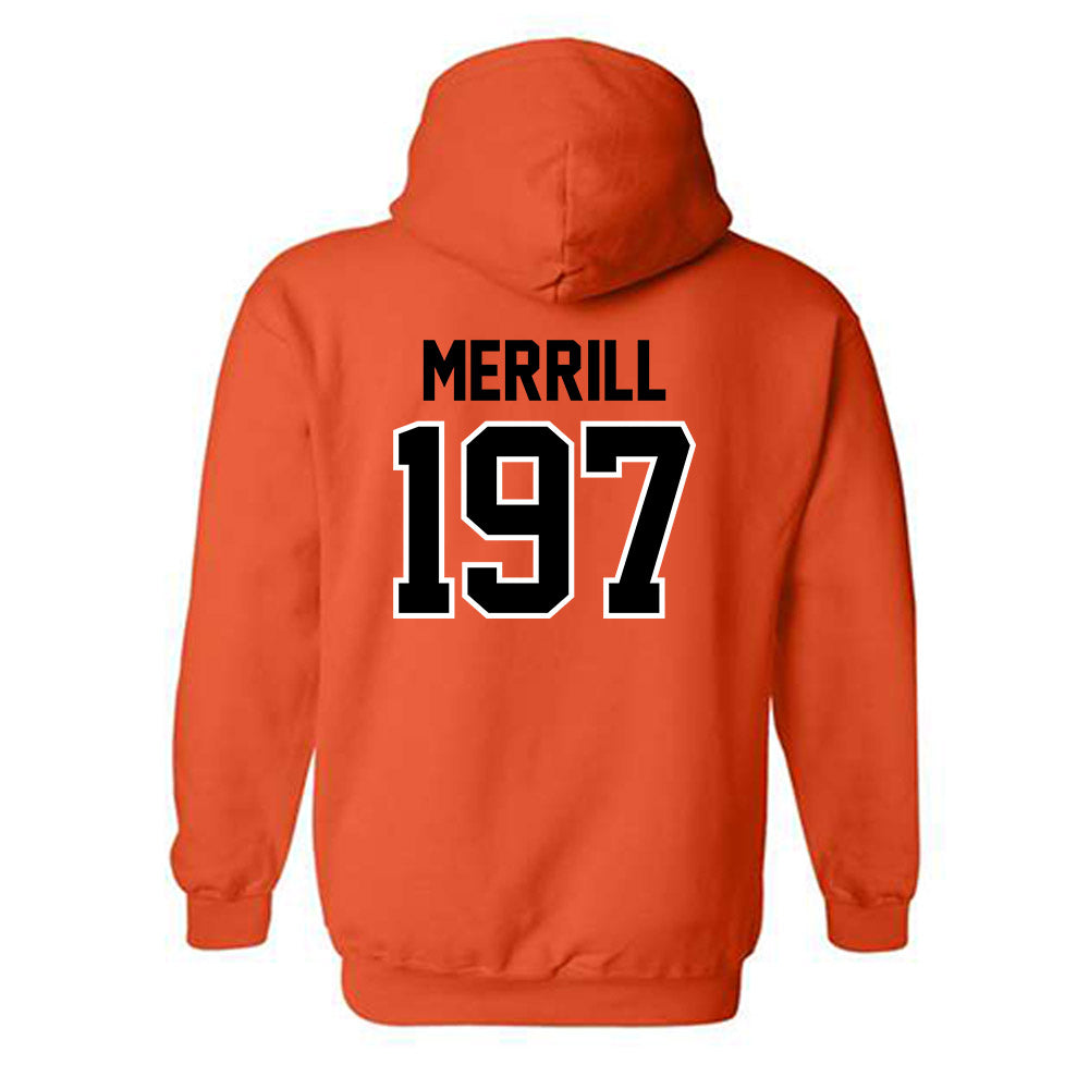 Oklahoma State - NCAA Wrestling : Cody Merrill - Sports Shersey Hooded Sweatshirt-1