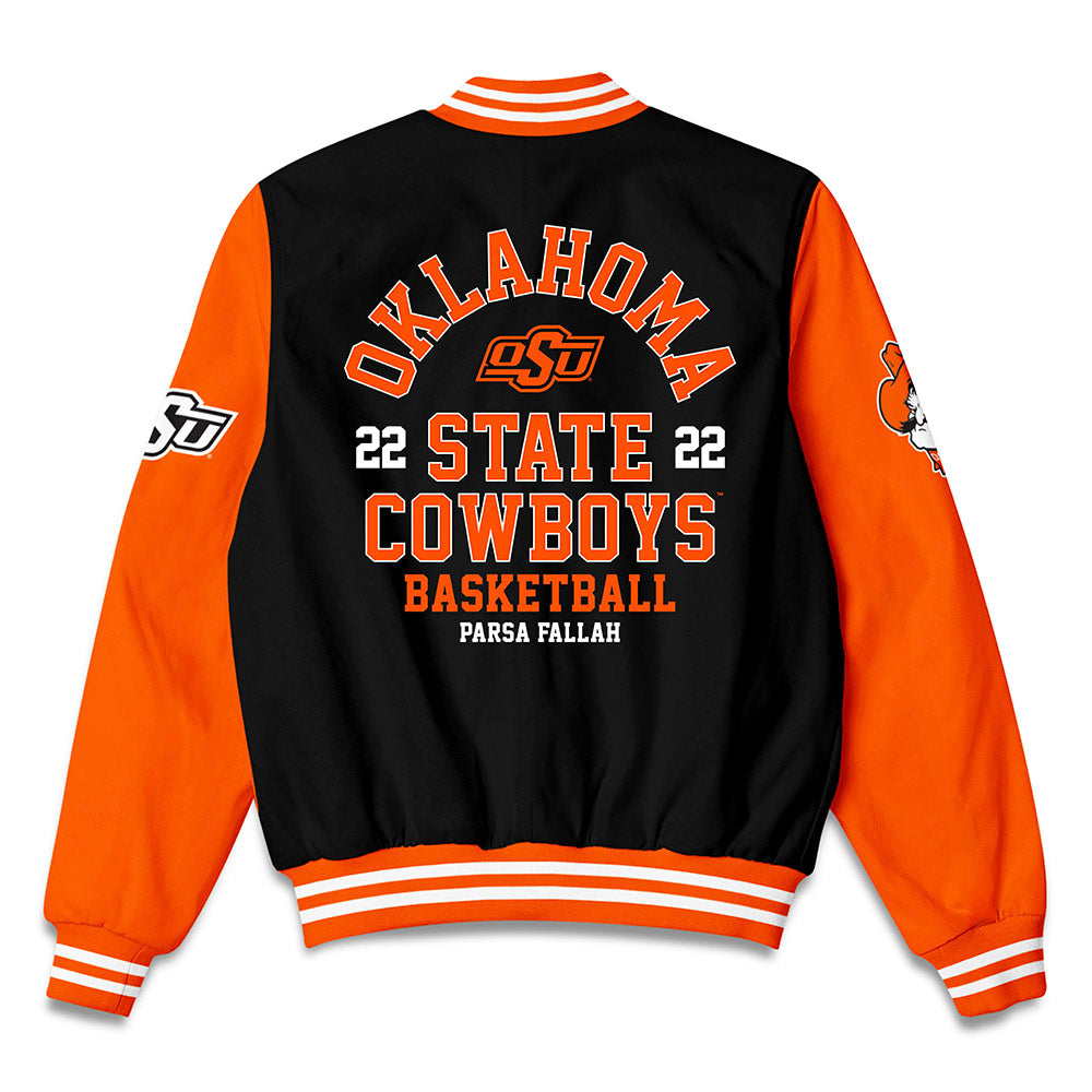 Oklahoma State - NCAA Men's Basketball : Parsa Fallah - Bomber Jacket-1