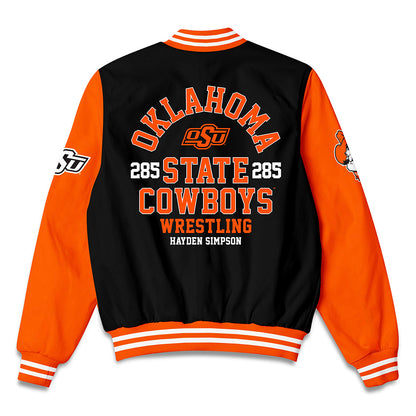 Oklahoma State - NCAA Wrestling : hayden Simpson - Bomber Jacket