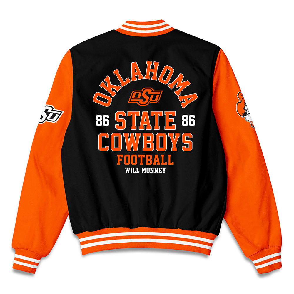 Oklahoma State - NCAA Football : Will Monney - Bomber Jacket-1