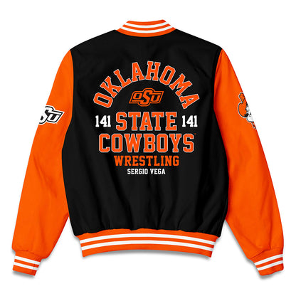 Oklahoma State - NCAA Wrestling : Sergio Vega - Bomber Jacket-1