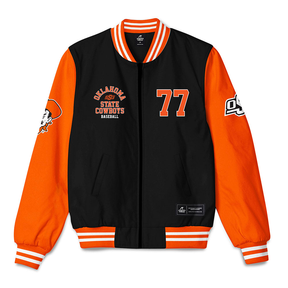 Oklahoma State - NCAA Baseball : Hunter Watkins - Bomber Jacket-0