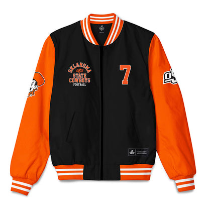 Oklahoma State - NCAA Football : Shamar Rigby - Bomber Jacket-0