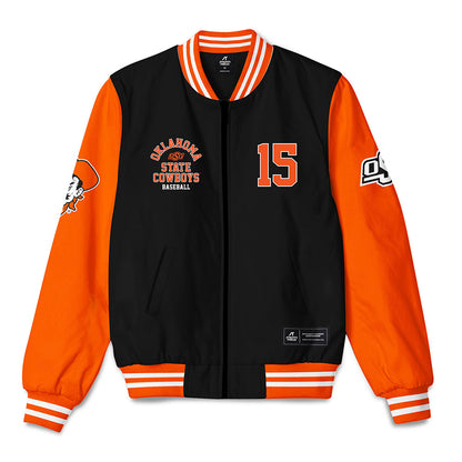 Oklahoma State - NCAA Baseball : Sebastian Norman - Bomber Jacket-0
