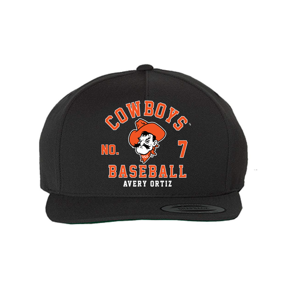 Oklahoma State - NCAA Baseball : Avery Ortiz - Snapback Hat-0