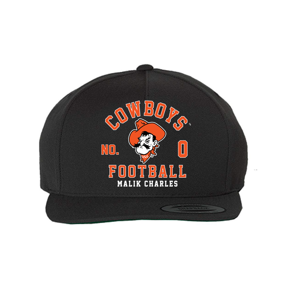 Oklahoma State - NCAA Football : Malik Charles - Snapback Hat-0