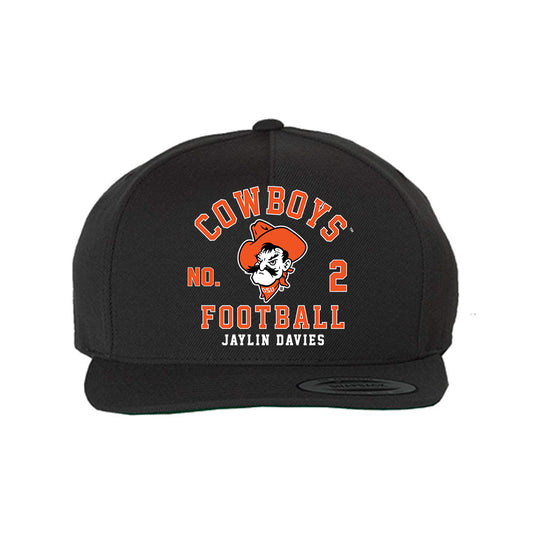 Oklahoma State - NCAA Football : Jaylin Davies - Snapback Hat-0