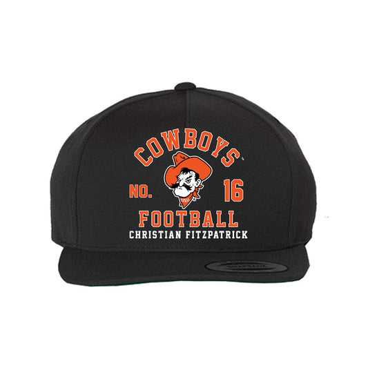 Oklahoma State - NCAA Football : Christian Fitzpatrick - Snapback Hat-0