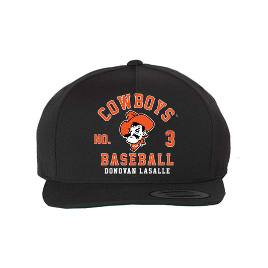 Oklahoma State - NCAA Baseball : Donovan Lasalle - Snapback Hat-0