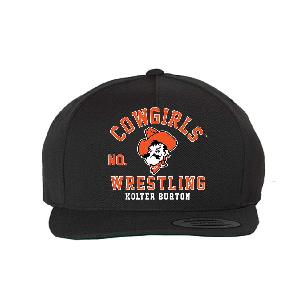 Oklahoma State - NCAA Wrestling : Kolter Burton - Snapback Hat-0