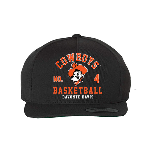 Oklahoma State - NCAA Men's Basketball : Davonte Davis - Snapback Hat-0