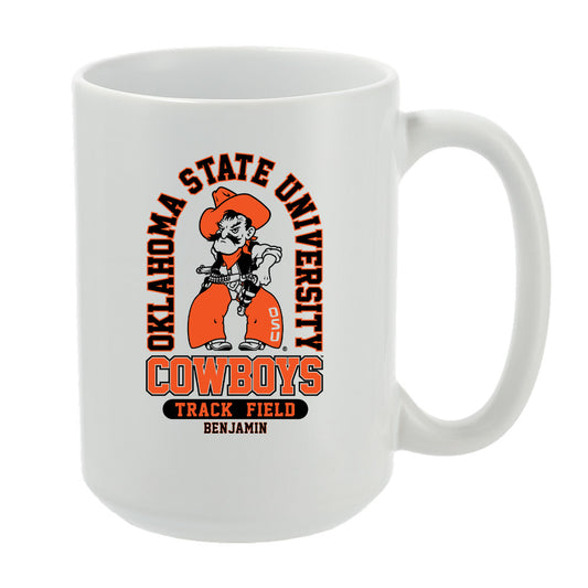 Oklahoma State - NCAA Men's Track & Field (Outdoor) : Kade Benjamin - Mug product_type Mug