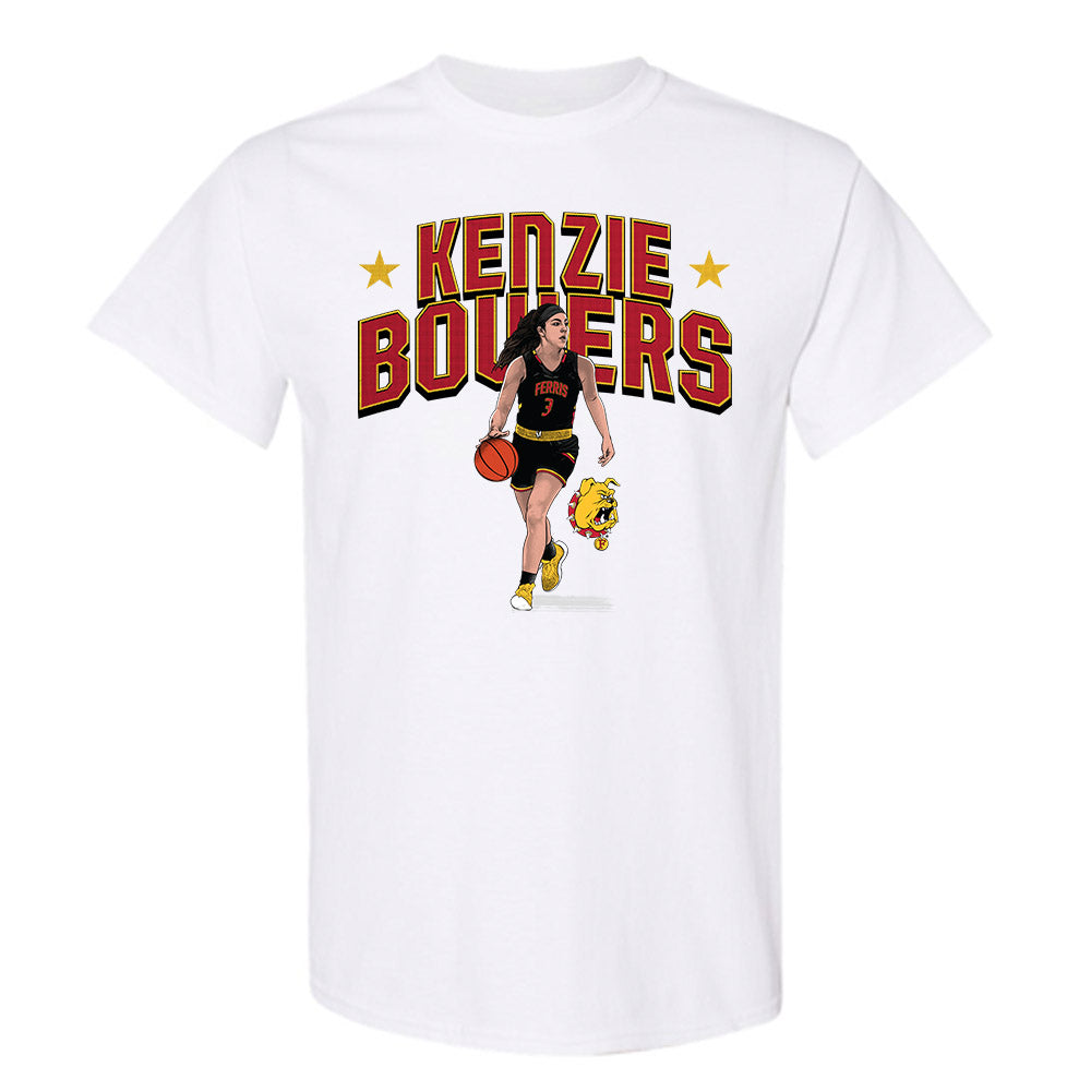 Ferris State - NCAA Women's Basketball : Kenzie Bowers - T-Shirt Individual Caricature