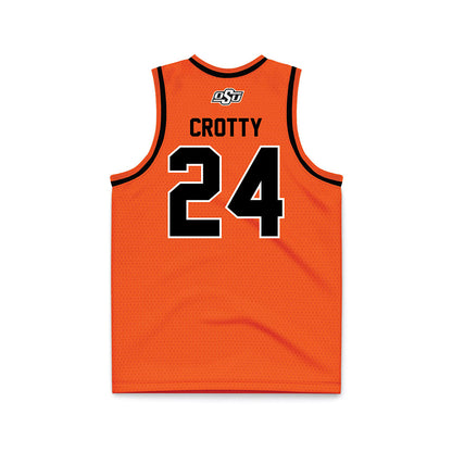 Oklahoma State - NCAA Men's Basketball : Ryan Crotty - Orange Basketball Jersey-1