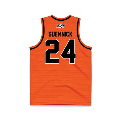 Oklahoma State - NCAA Men's Basketball : Pat Suemnick - Orange Basketball Jersey