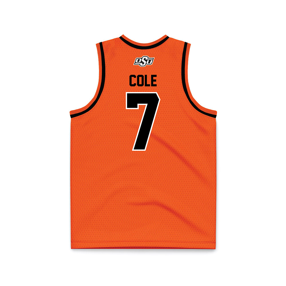 Oklahoma State - NCAA Men's Basketball : Kirk Cole - Orange Basketball Jersey-1