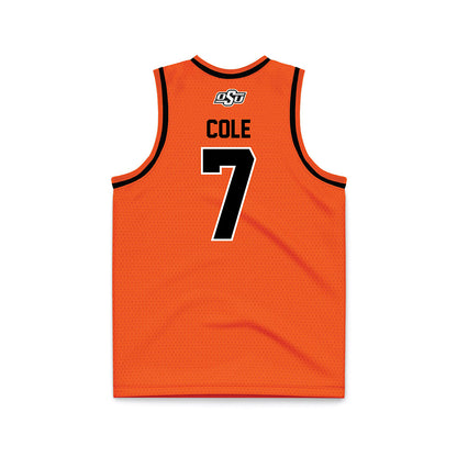 Oklahoma State - NCAA Men's Basketball : Kirk Cole - Orange Basketball Jersey-1