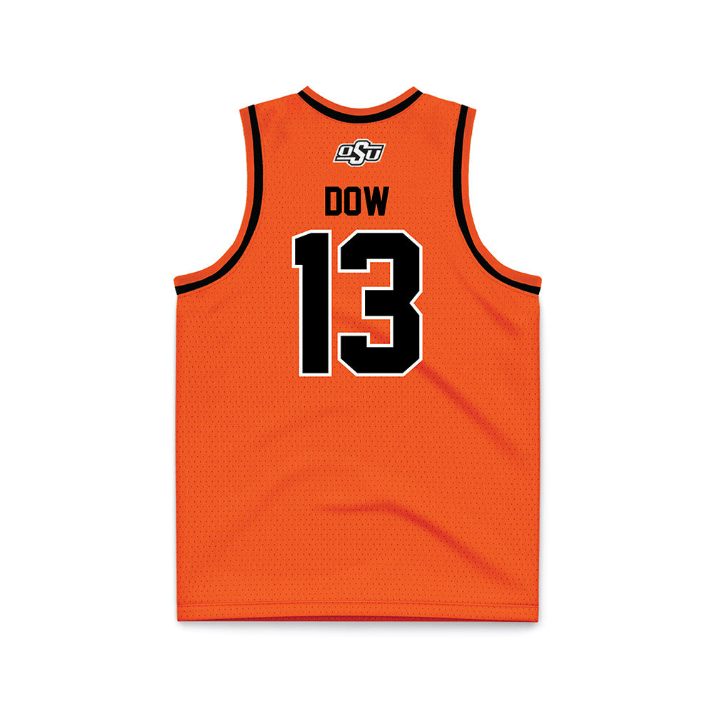 Oklahoma State - NCAA Men's Basketball : Connor Dow - Orange Basketball Jersey-1