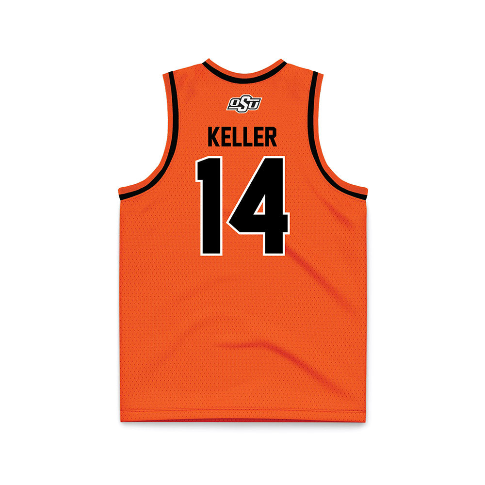 Oklahoma State - NCAA Men's Basketball : Jamyron Keller - Orange Basketball Jersey-1