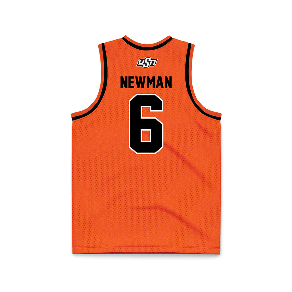 Oklahoma State - NCAA Men's Basketball : Brandon Newman - Orange Basketball Jersey