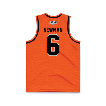 Oklahoma State - NCAA Men's Basketball : Brandon Newman - Orange Basketball Jersey