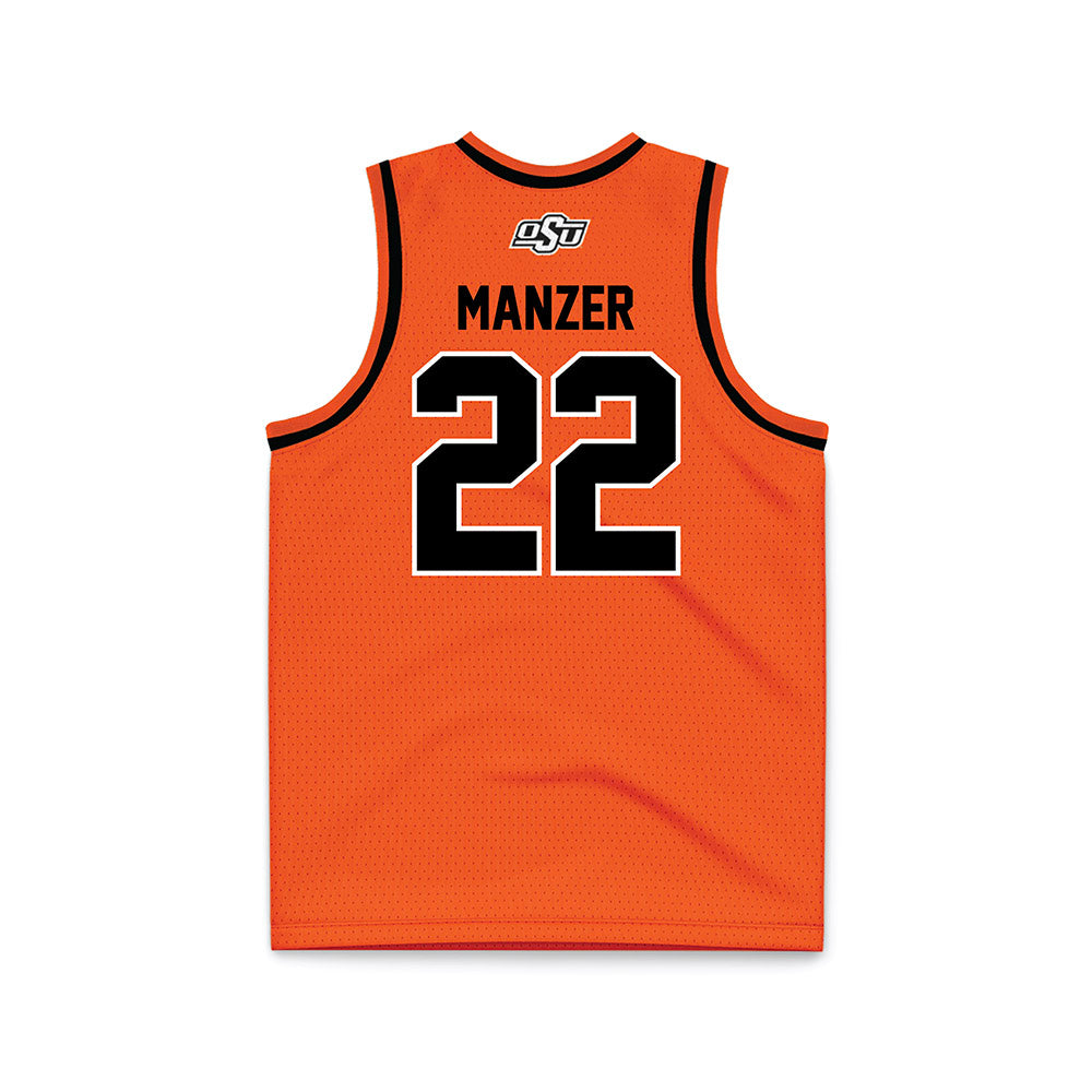 Oklahoma State - NCAA Men's Basketball : Brooks Manzer - Basketball Jersey