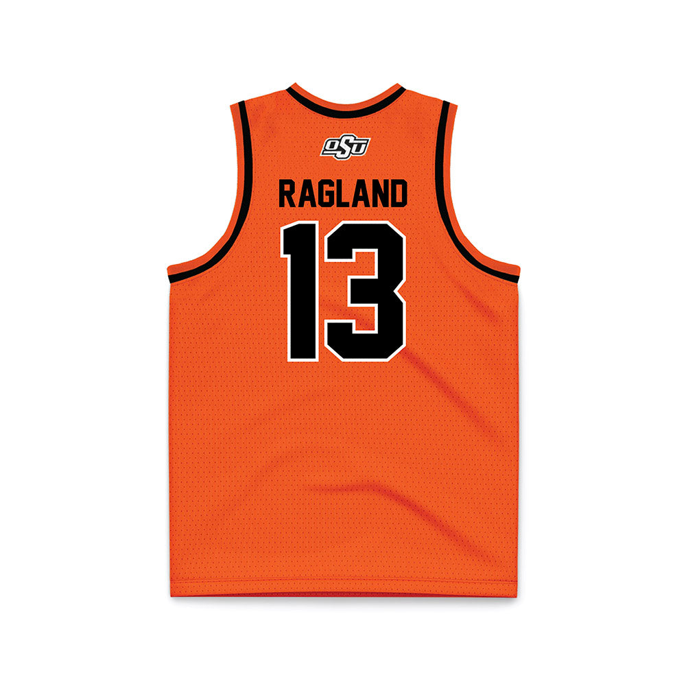 Oklahoma State - NCAA Men's Basketball : Mekhi Ragland - Orange Basketball Jersey-1