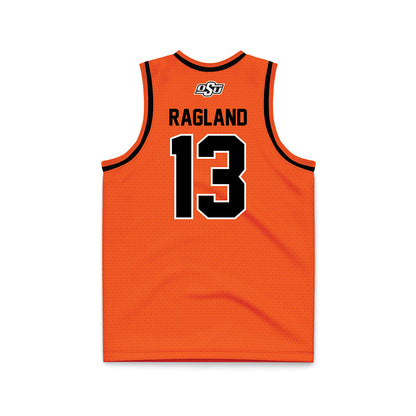 Oklahoma State - NCAA Men's Basketball : Mekhi Ragland - Orange Basketball Jersey-1