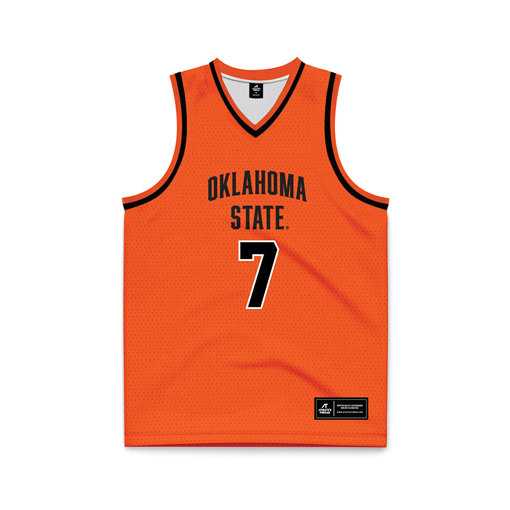 Oklahoma State - NCAA Men's Basketball : Kirk Cole - Orange Basketball Jersey-0