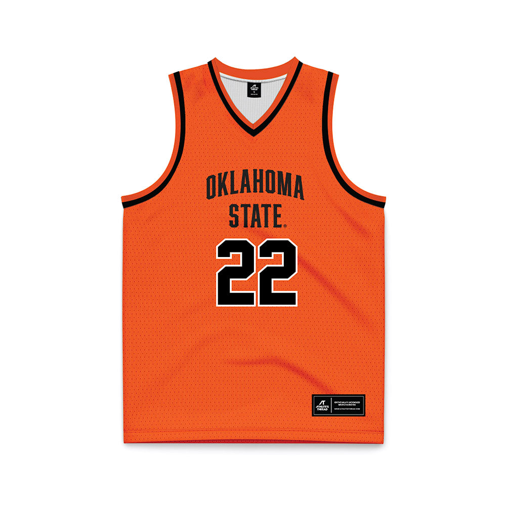 Oklahoma State - NCAA Men's Basketball : Parsa Fallah - Orange Basketball Jersey-0