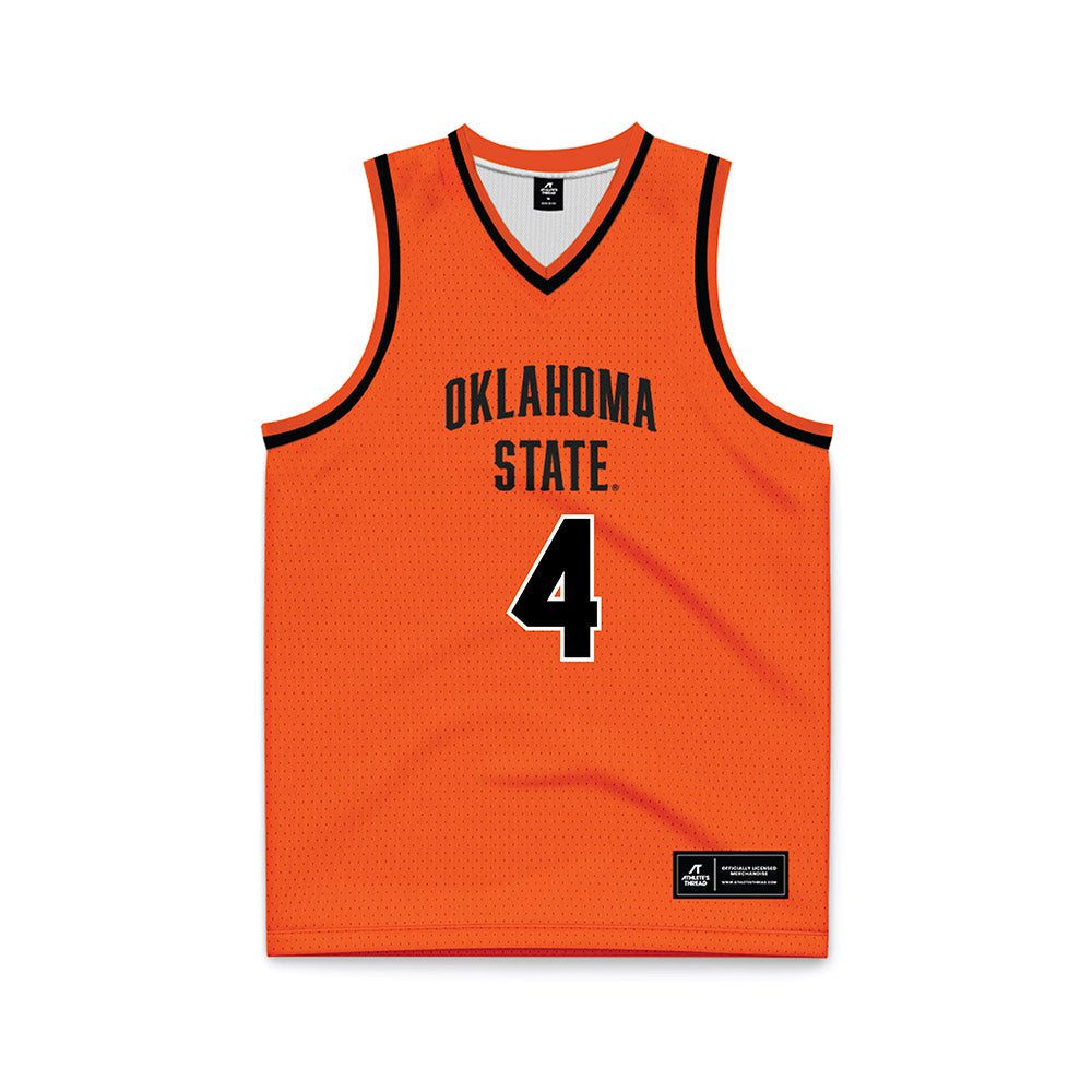 Oklahoma State - NCAA Men's Basketball : Davonte Davis - Orange Basketball Jersey-0