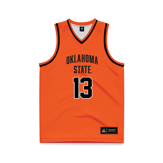 Oklahoma State - NCAA Men's Basketball : Mekhi Ragland - Orange Basketball Jersey-0