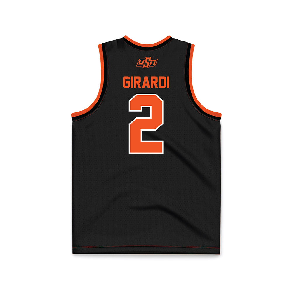 Oklahoma State - NCAA Women's Basketball : Lena Girardi - Black Basketball Jersey-1