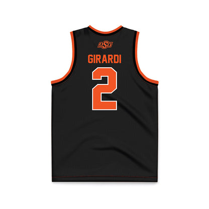 Oklahoma State - NCAA Women's Basketball : Lena Girardi - Black Basketball Jersey-1